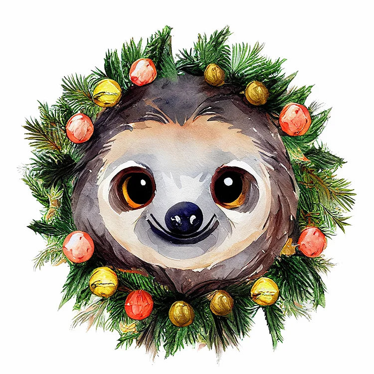 Small Animal Wreath Sheep - Full Round Drill Diamond Painting 30*30CM
