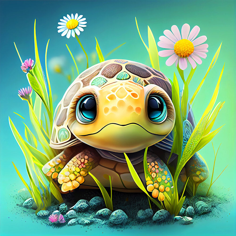 Crawling Turtle - Full Round Drill Diamond Painting 30*30CM