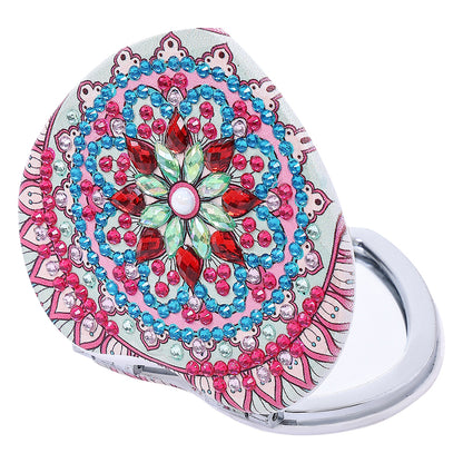 DIY Diamond Art Mosaic Makeup Mirror Art Craft Set Mandala Pattern Pocket Mirror