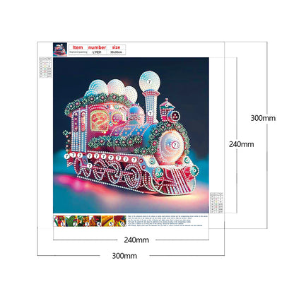 Lantern Train 30*30CM(Canvas) Special Shaped Drill Diamond Painting