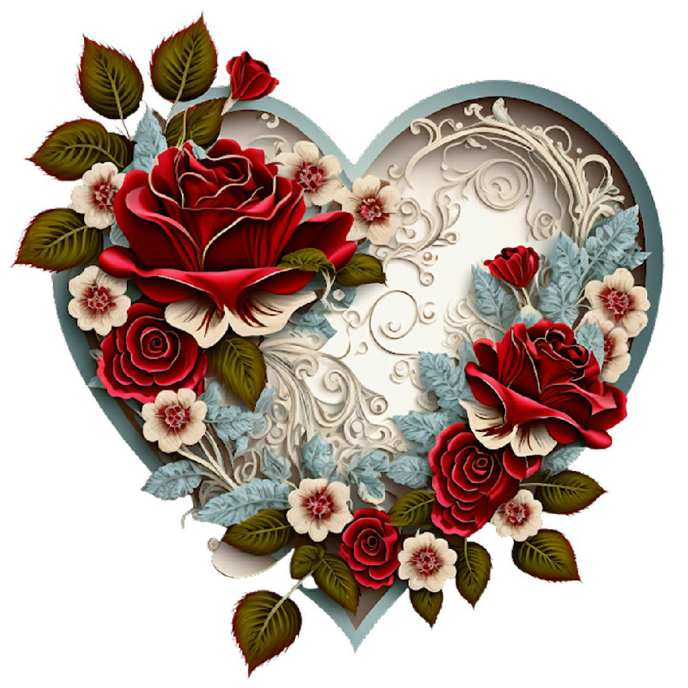 Love Rose Herb - Full Round Drill Diamond Painting 30*30CM