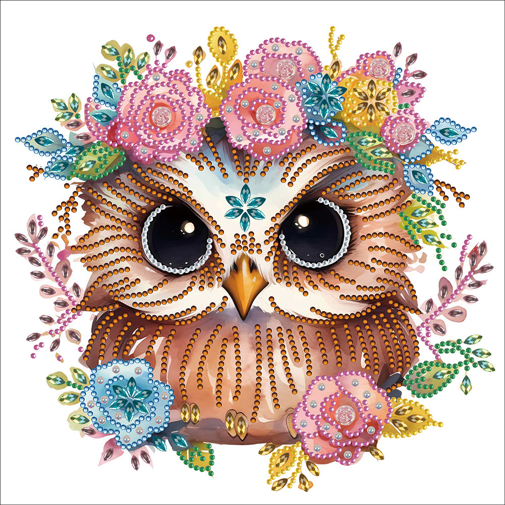 Owl - Special Shaped Drill Diamond Painting 30*30CM