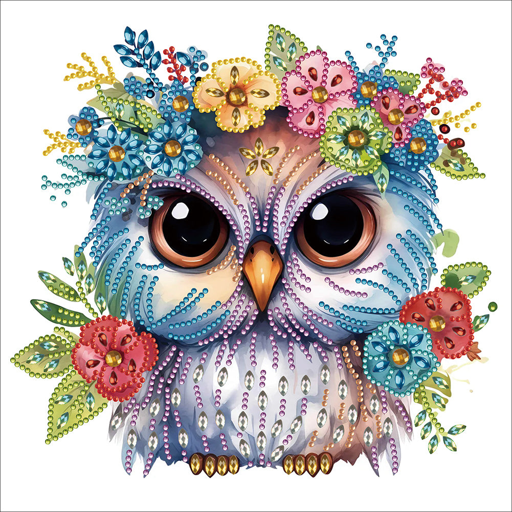 Owl - Special Shaped Drill Diamond Painting 30*30CM