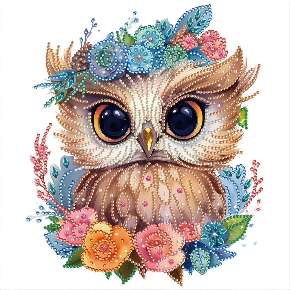 Owl - Special Shaped Drill Diamond Painting 30*30CM