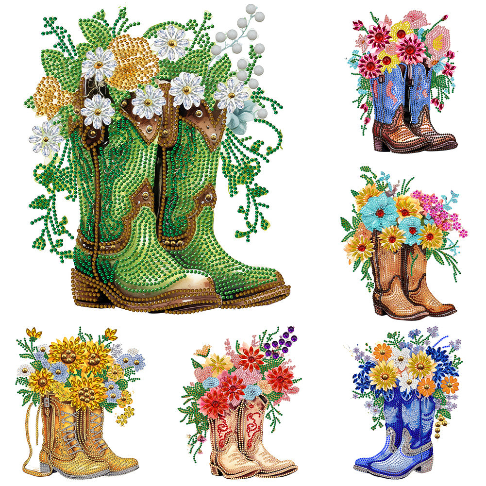 Retro Nostalgic Boots - Special Shaped Drill Diamond Painting 30*30CM