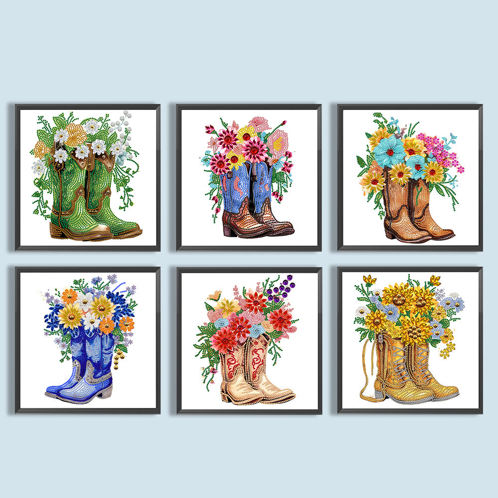 Retro Nostalgic Boots - Special Shaped Drill Diamond Painting 30*30CM