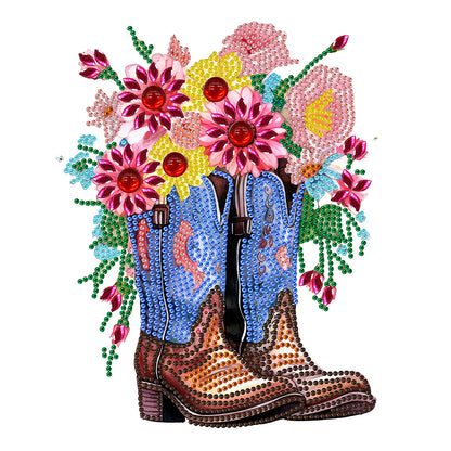 Retro Nostalgic Boots - Special Shaped Drill Diamond Painting 30*30CM