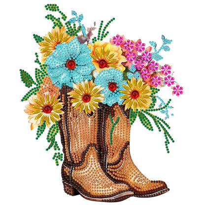 Retro Nostalgic Boots - Special Shaped Drill Diamond Painting 30*30CM