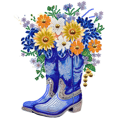 Retro Nostalgic Boots - Special Shaped Drill Diamond Painting 30*30CM