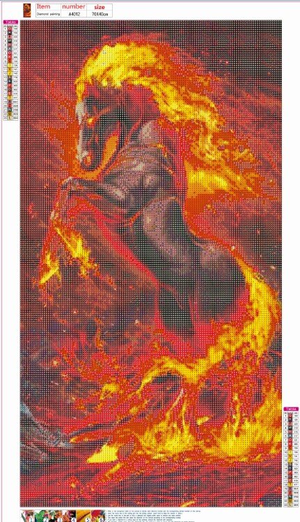 Fire Horse - Full Round Drill Diamond Painting 70*40CM