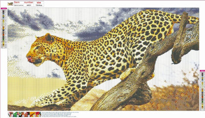 Leopard - Full Round Drill Diamond Painting 70*40CM