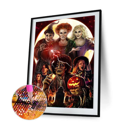 Halloween Witch- Full Round Drill Diamond Painting 30*40CM