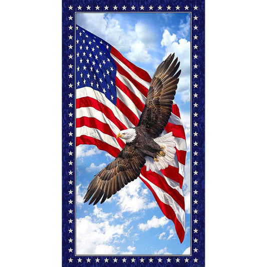 Eagle Flag - Full Round Drill Diamond Painting 75*40CM