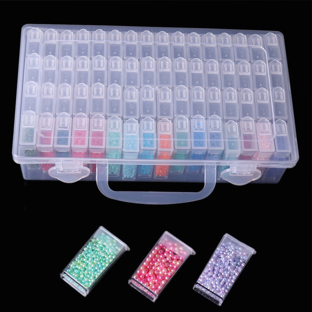 32/48/64 Slots Beads Storage Case Acrylic Storage Containers for Embroidery Tool