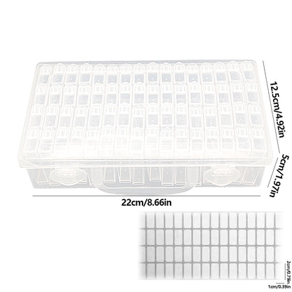 32/48/64 Slots Beads Storage Case Acrylic Storage Containers for Embroidery Tool