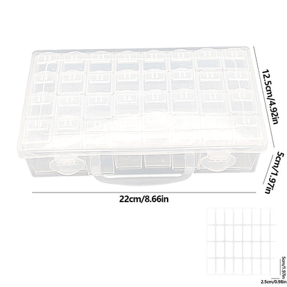 32/48/64 Slots Beads Storage Case Acrylic Storage Containers for Embroidery Tool