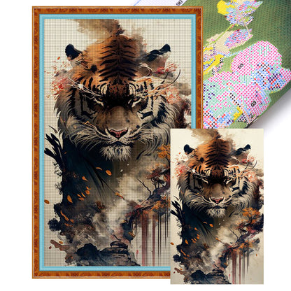 Tiger - 11CT Stamped Cross Stitch 50*87CM