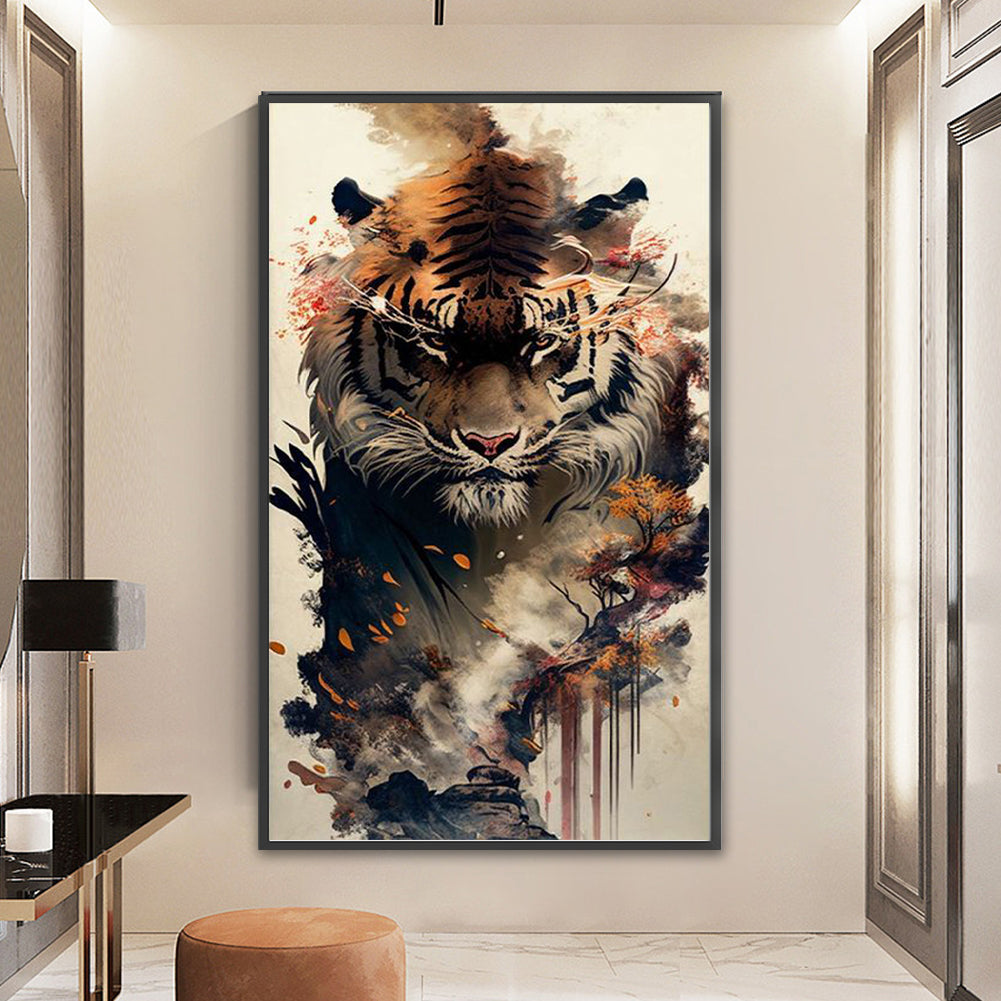 Tiger - 11CT Stamped Cross Stitch 50*87CM