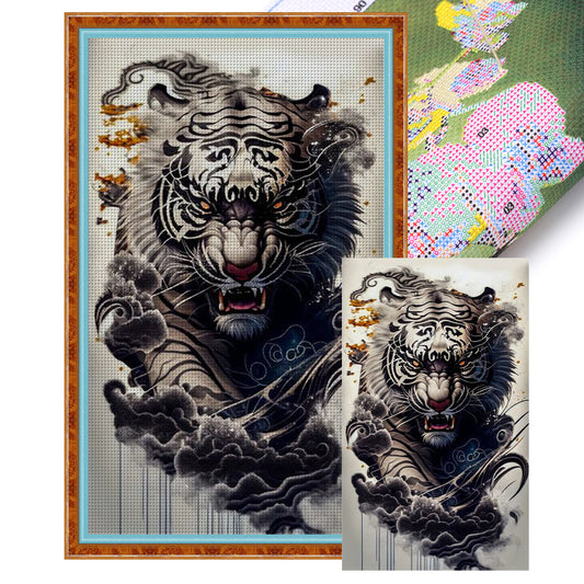 Tiger - 11CT Stamped Cross Stitch 50*87CM