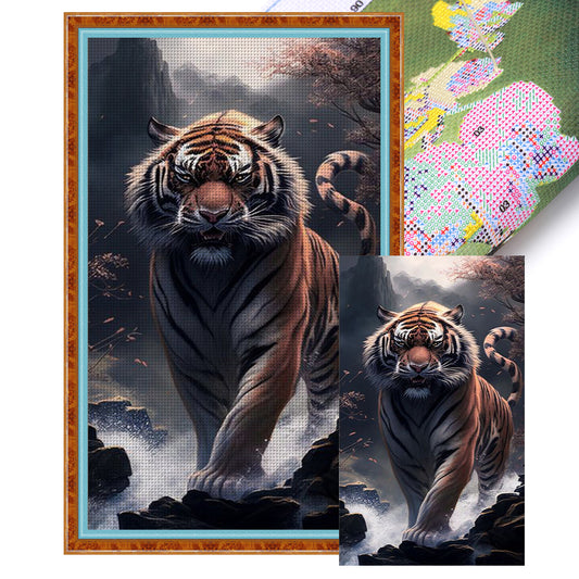 Tiger - 11CT Stamped Cross Stitch 50*87CM