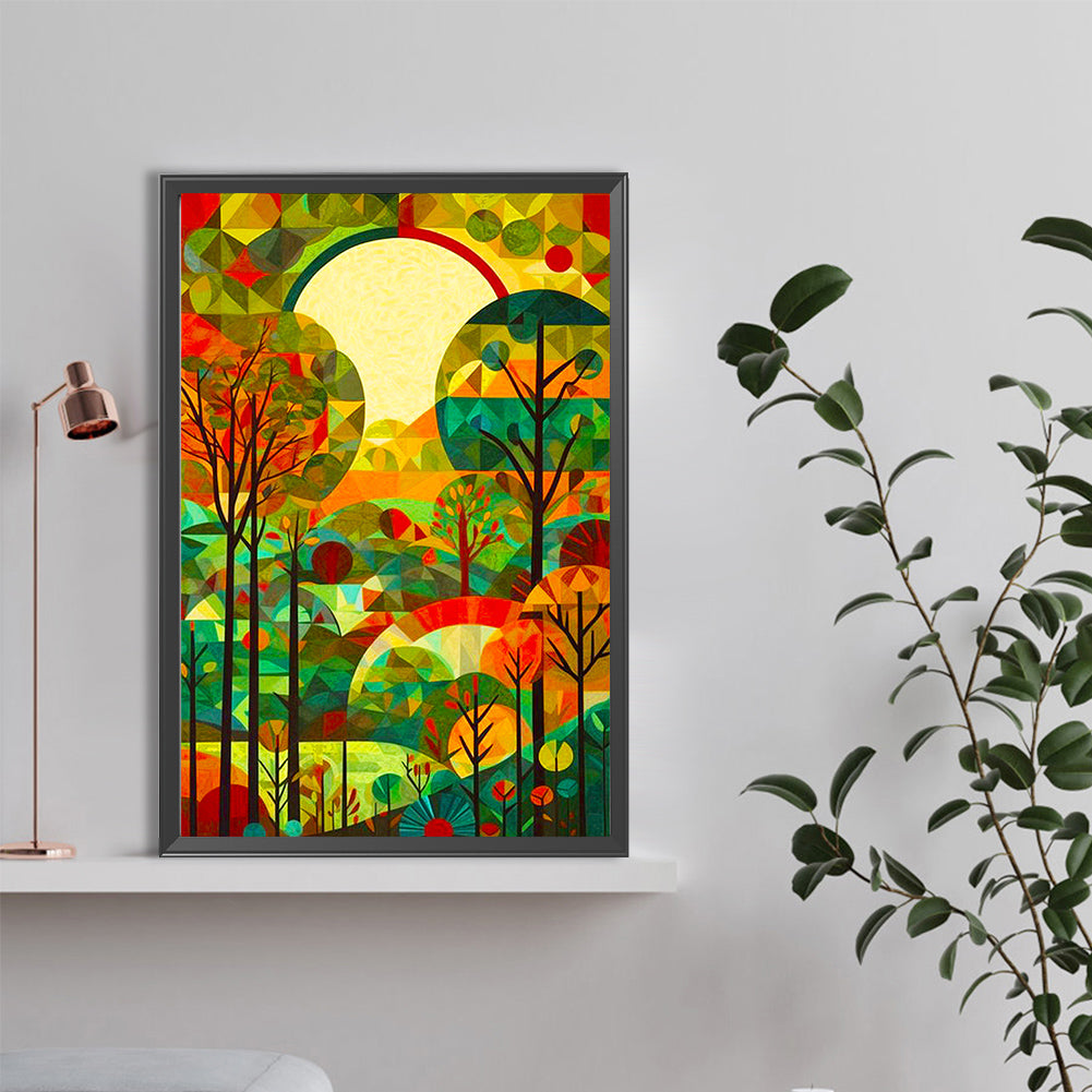 High Saturation Glass Painting Jungle - Full Round Drill Diamond Painting 40*60CM