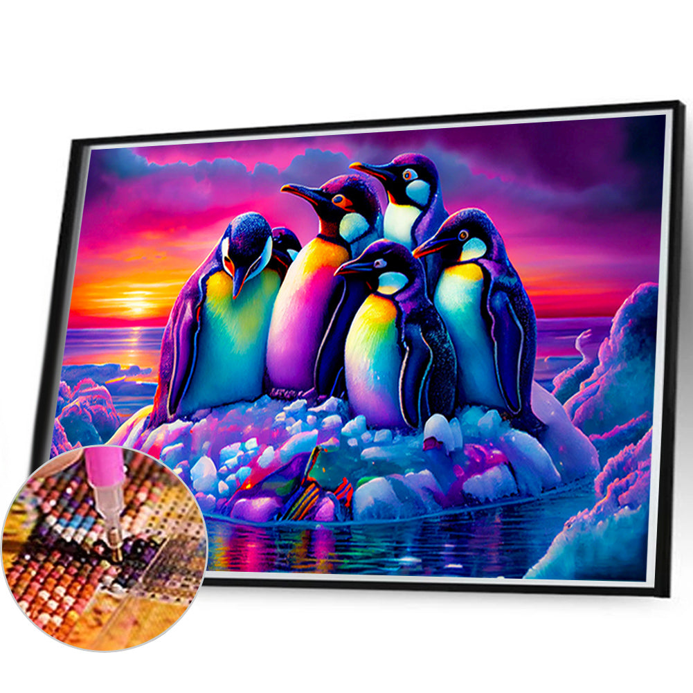 Penguin Colony - Full Round Drill Diamond Painting 60*40CM