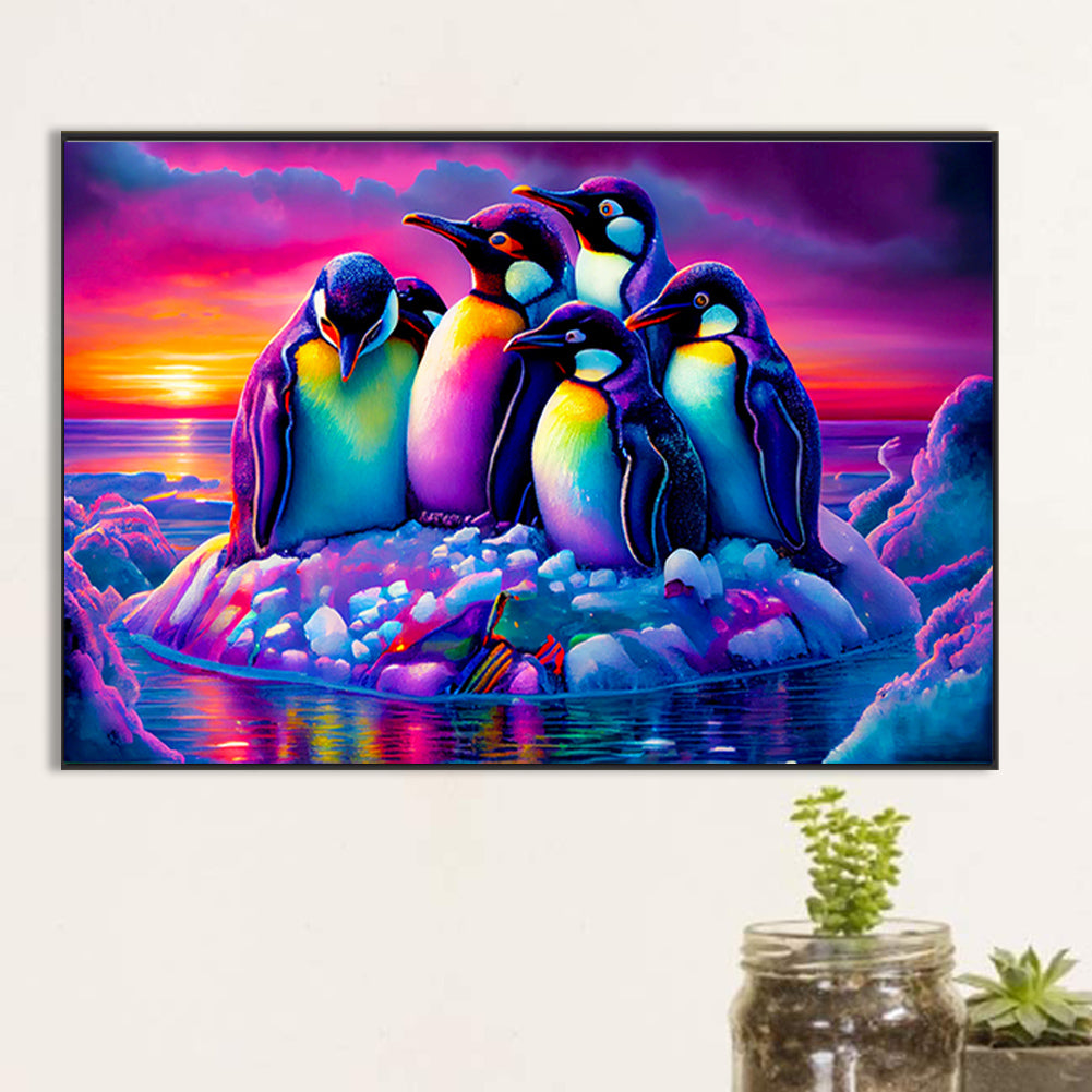 Penguin Colony - Full Round Drill Diamond Painting 60*40CM