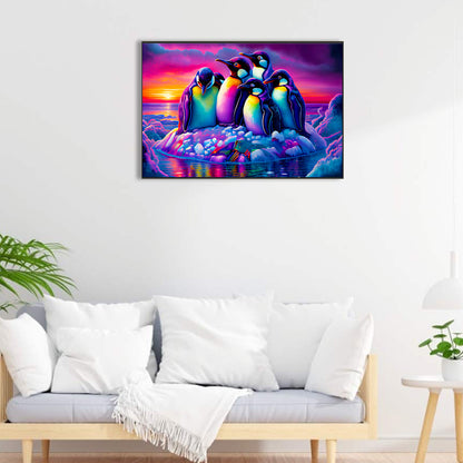 Penguin Colony - Full Round Drill Diamond Painting 60*40CM