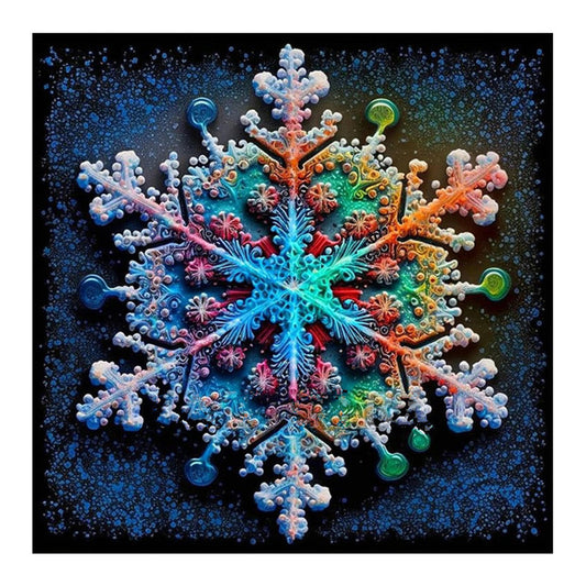 Winter Snowflakes - Full Round Drill Diamond Painting 30*30CM