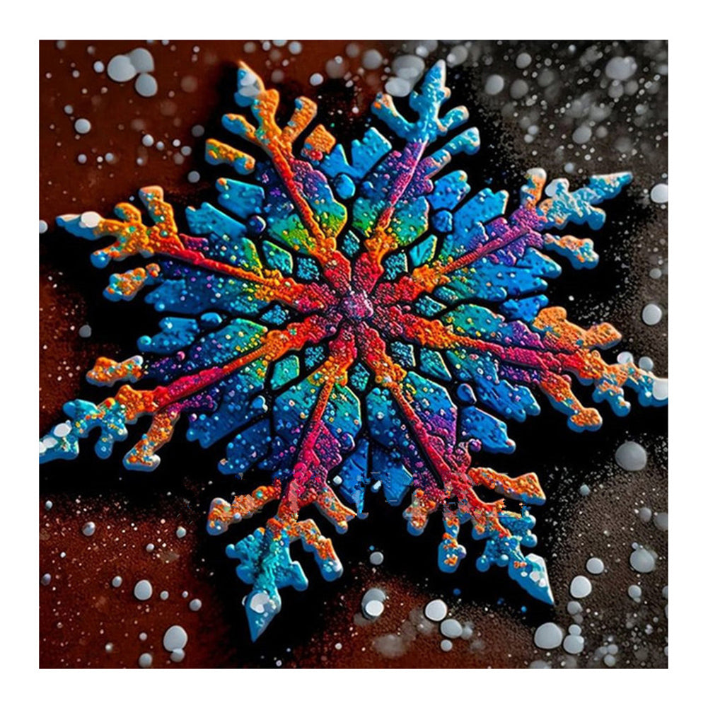 Winter Snowflakes - Full Round Drill Diamond Painting 30*30CM