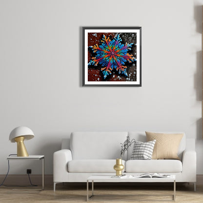 Winter Snowflakes - Full Round Drill Diamond Painting 30*30CM