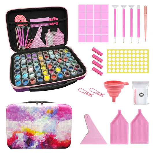 Beads Carry Case with Funnel Sticker Diamond Painting Mosaic Tools for DIY Craft