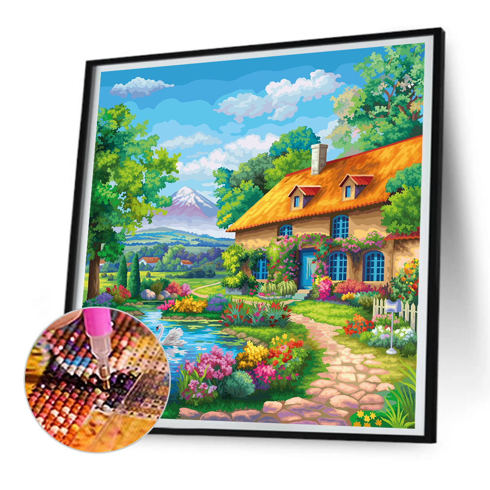 Mountain Scenery - Full Round Drill Diamond Painting 30*30CM