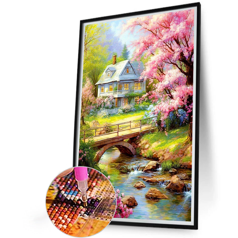 Beautiful Outdoor Suburbs - Full Round Drill Diamond Painting 40*60CM