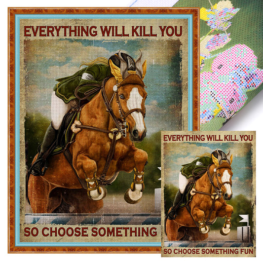 Horse Riding - 11CT Stamped Cross Stitch 40*55CM