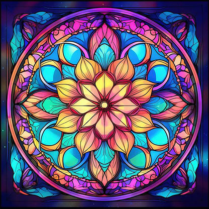 Mandala Pattern - Full AB Square Drill Diamond Painting 40*40CM