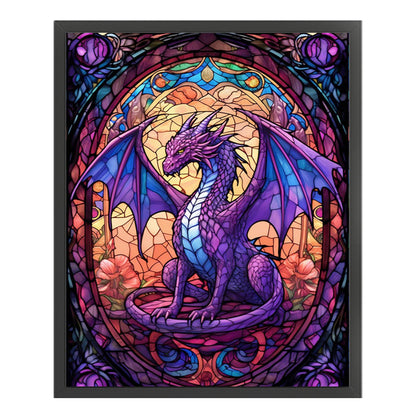 Glass Painting-Pterosaur - 14CT Stamped Cross Stitch 40*50CM