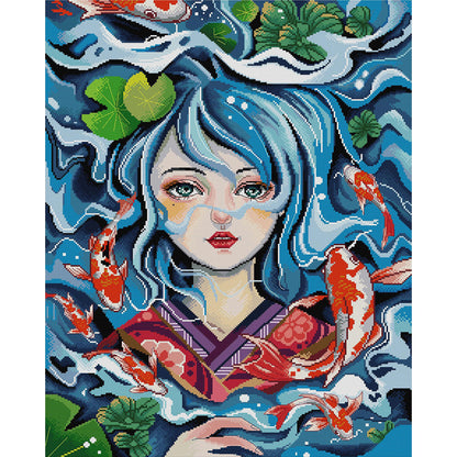 Daughter Of The Sea - 14CT Stamped Cross Stitch 50*63CM(Joy Sunday)