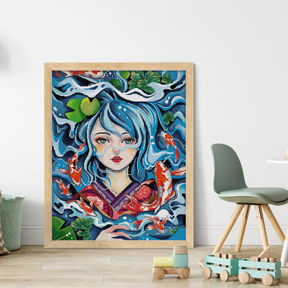 Daughter Of The Sea - 14CT Stamped Cross Stitch 50*63CM(Joy Sunday)