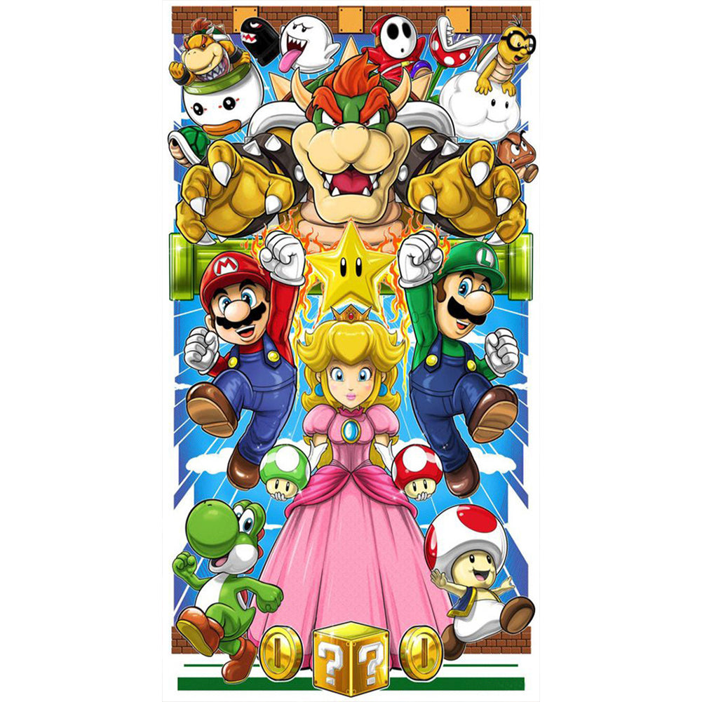 Super Mario - Full Round Drill Diamond Painting 45*75CM