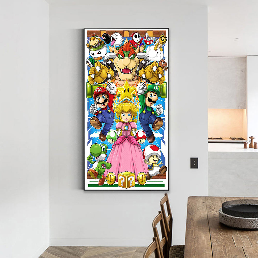 Super Mario - Full Round Drill Diamond Painting 45*75CM