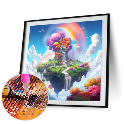 Fantasy Scenery Of Sky Island - Full Round Drill Diamond Painting 50*50CM