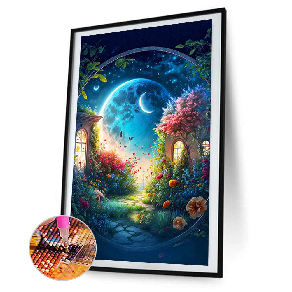 Fantasy Planet House - Full Round Drill Diamond Painting 55*75CM