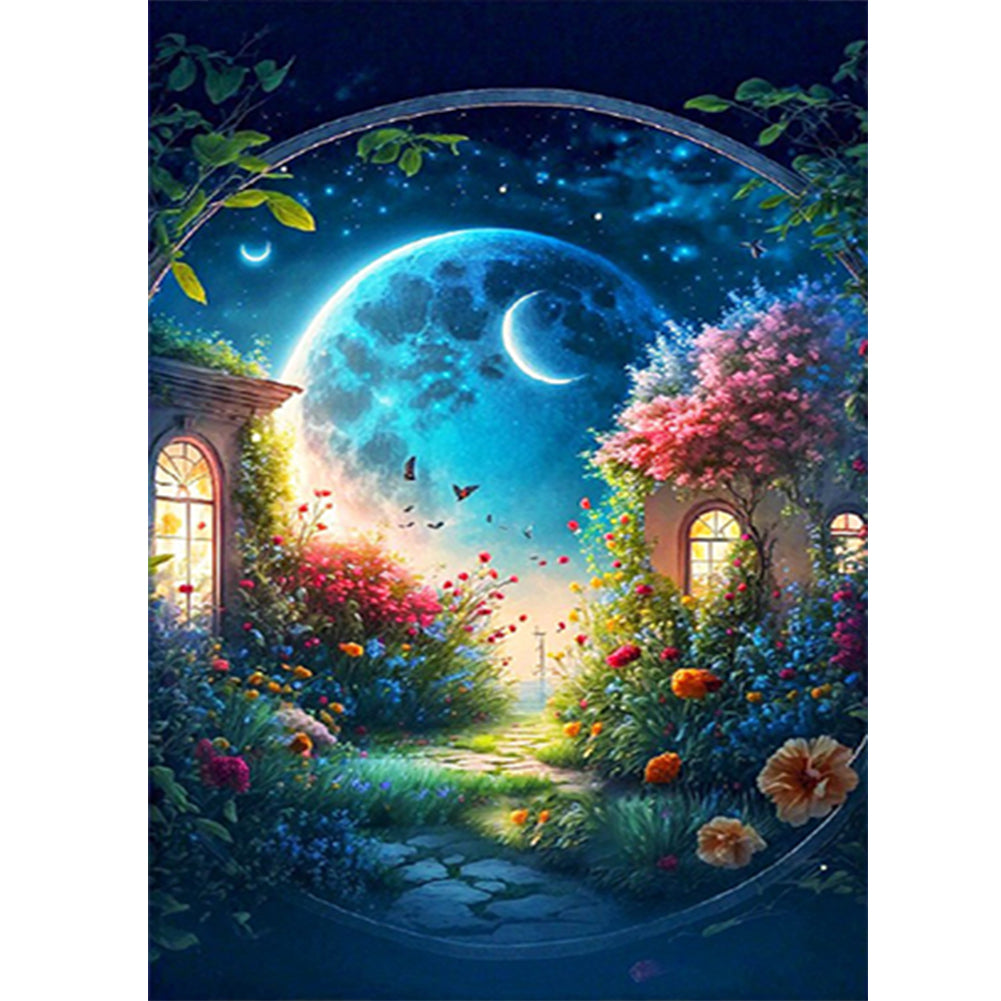 Fantasy Planet House - Full Round Drill Diamond Painting 55*75CM