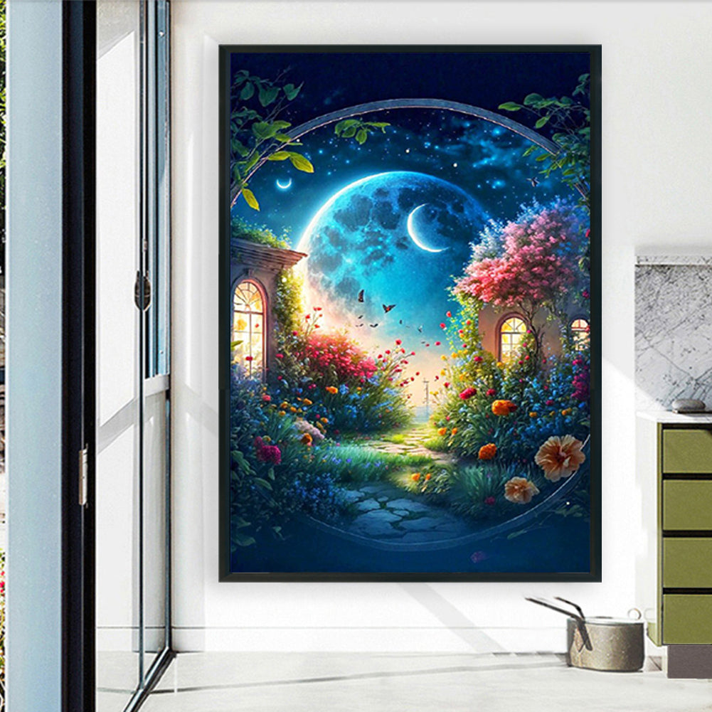 Fantasy Planet House - Full Round Drill Diamond Painting 55*75CM