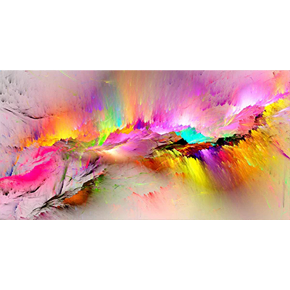 Rainbow Flower Rock - Full Round Drill Diamond Painting 80*40CM