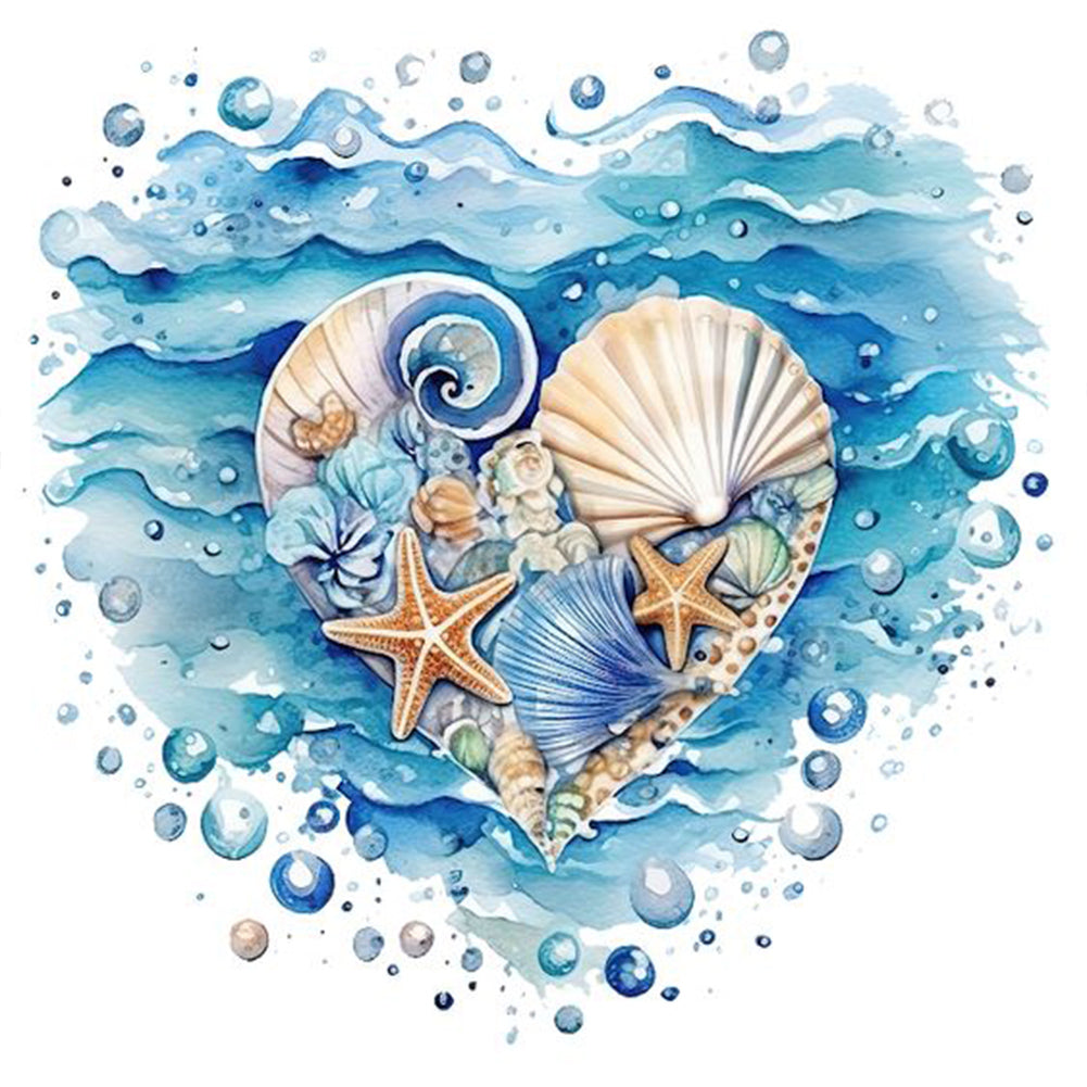 Love Starfish - Full Round Drill Diamond Painting 30*30CM