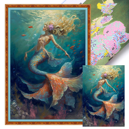 Mermaid - 11CT Stamped Cross Stitch 50*70CM