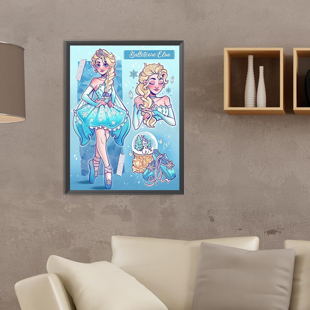 Princess Elsa - Full Round Drill Diamond Painting 30*40CM