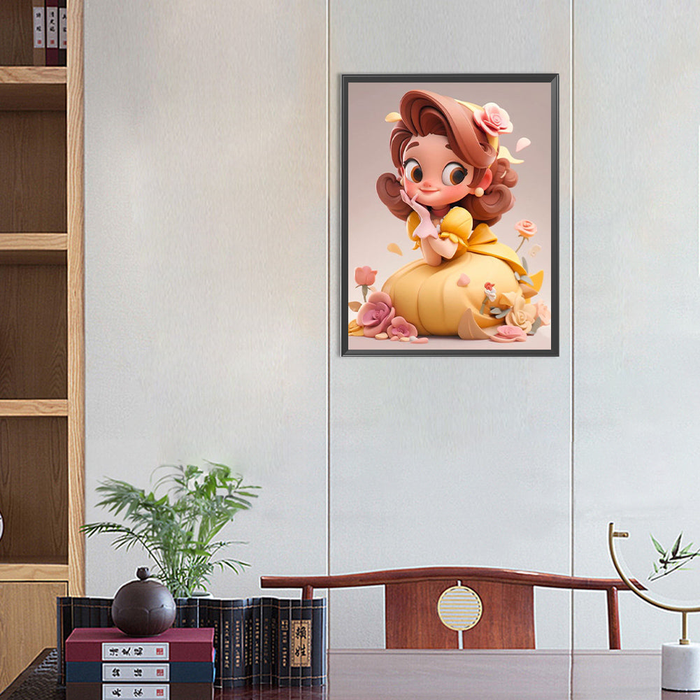 Disney Princess Belle - Full Round Drill Diamond Painting 40*50CM